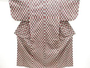 大正ロマン　編み目模様織出し銘仙着物アンサンブル